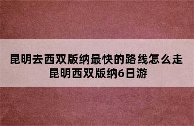 昆明去西双版纳最快的路线怎么走 昆明西双版纳6日游